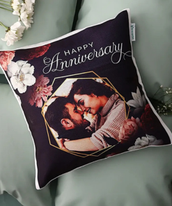 Personalised Anniversary Greetings Cushion